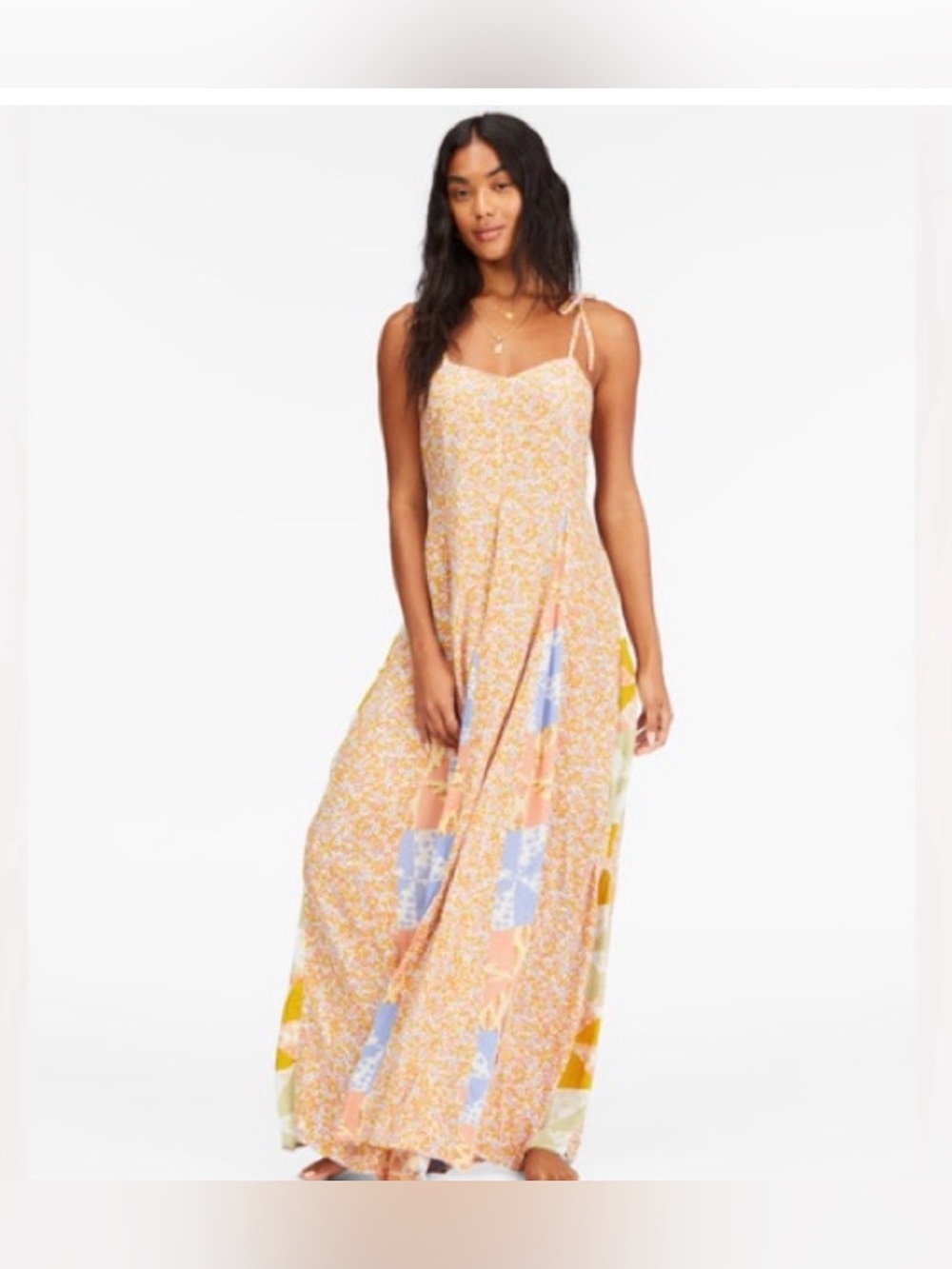 Billabong Floral Patchwork Maxi Dress Size S NWT Condition